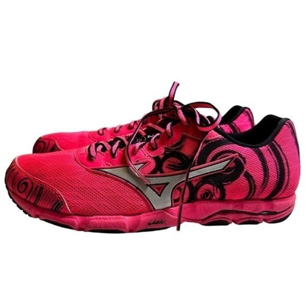 Mizuno Wave Hitogami 2 Womens W8.5 Running Shoes Pink Black Sneakers
